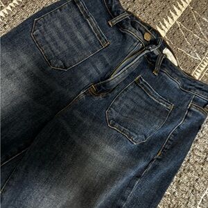 Front pocket flare jeans